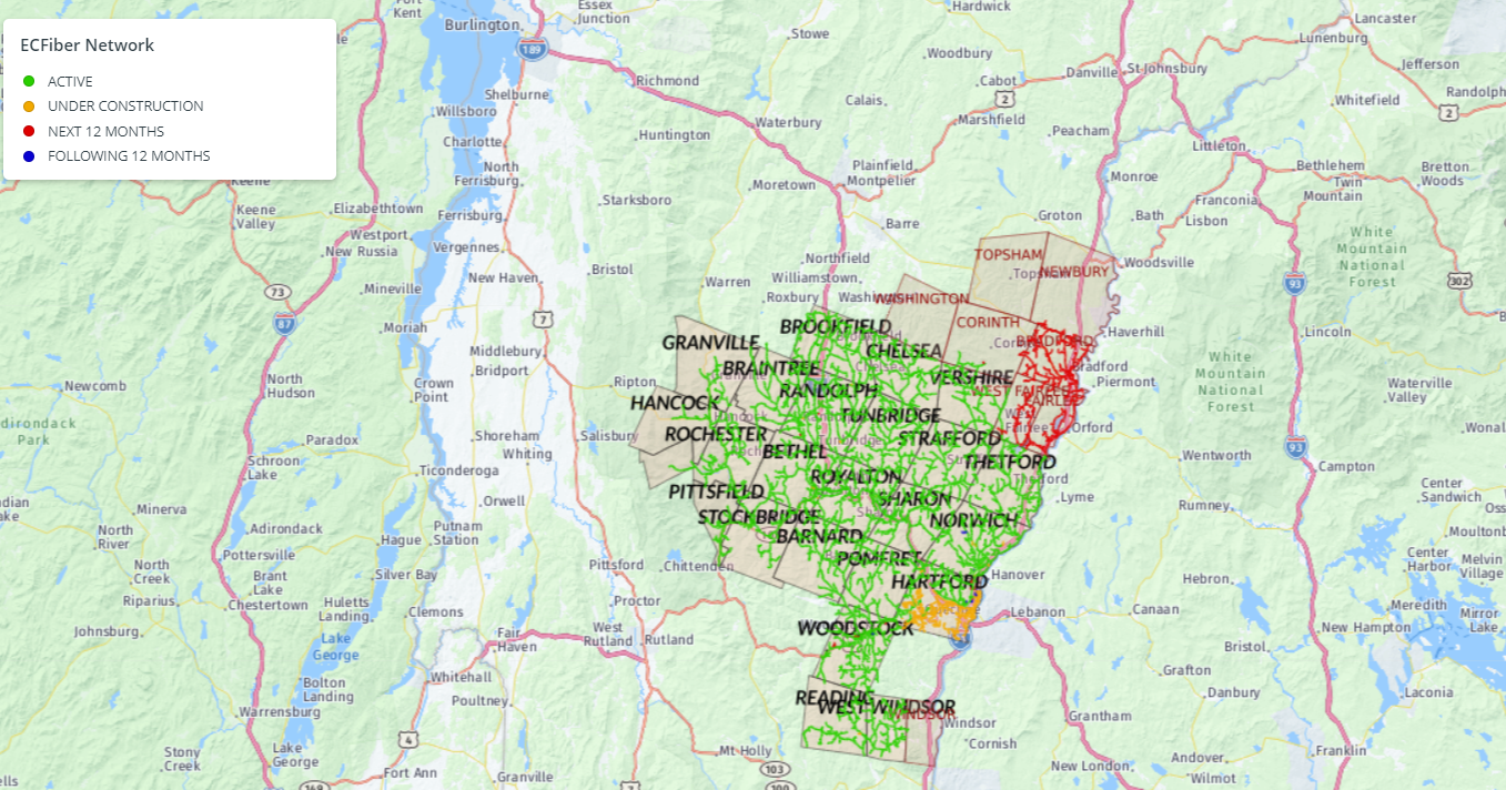 ECFiber service map