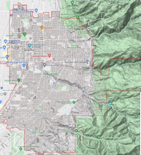 Bountiful map Bountiful map