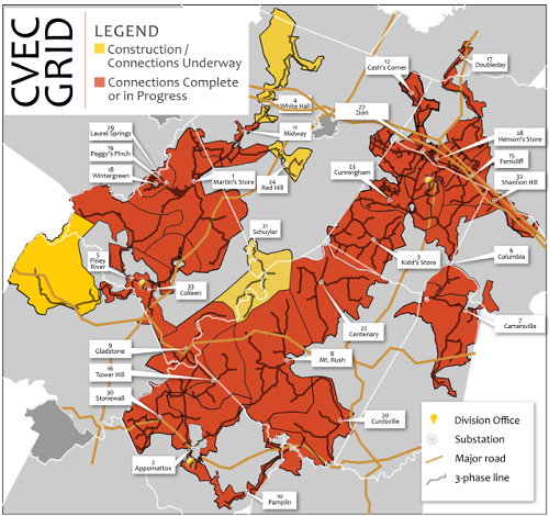 CVEC construction map