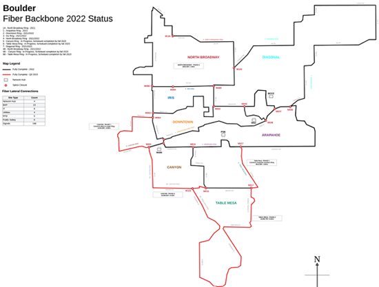 Boulder Colo fiber backbone map Boulder Colo fiber backbone map