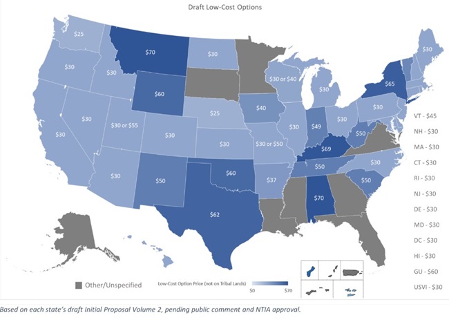 BEAD low cost option map