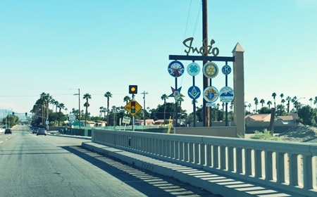 Indio CA welcome sign
