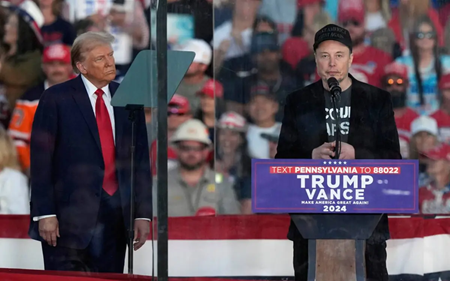 Musk and DT at rally Musk and DT at rally