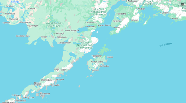 Alaska Kodiak Island map Alaska Kodiak Island map