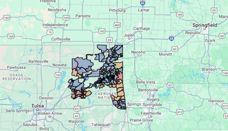 Oklahoma Bolt Fiber service map