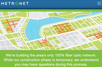 CarverLink Metronet construction map