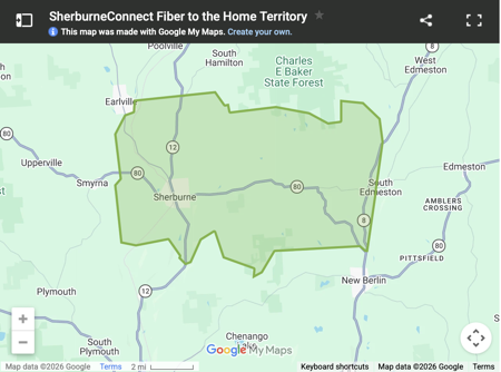 Sherburne Connect Service Territory map