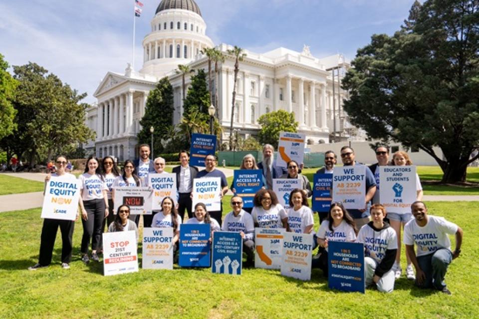 CADE in front of CA state house