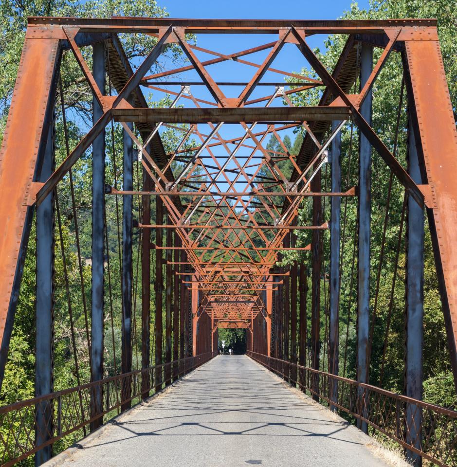 Sonoma County bridge A rusty bridge in the woods of Sonoma County CA