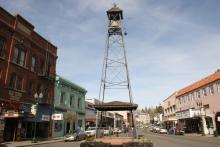Downtown bell tower in Placerville CA
