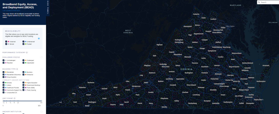 Virginia Challenge Map